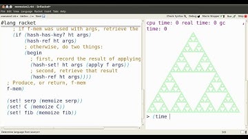 racket recursion video 6/6 ---- recursion with automatic memoization