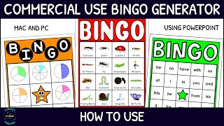 How To Use The Commercial Bingo Generator From Colleen's Cosmic Collection - Mac and PC