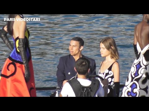 Olivier Rousteing for Balmain sur Seine show @ Paris Fashion Week 5 july 2020 Opening Haute Couture