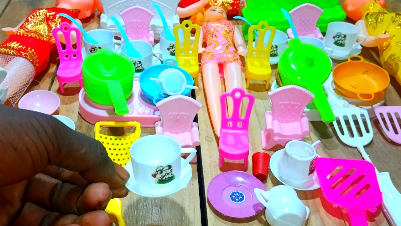 सबसे क्यूट Mini Kitchen Set Unboxing 😱 डॉल के साथ पूरा सरप्राइज़! Kids Toy Unboxing minitoy