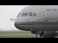 RNZAF Boeing 757 Takeoff from Ohakea in WET conditions