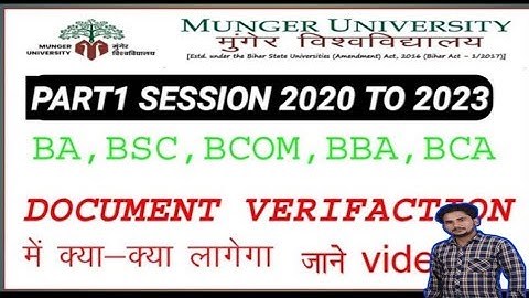 munger university part1 registration session 2020 to 2023