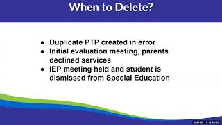 Deleting a PTP Record