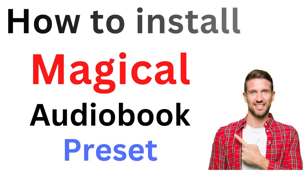 How to install magical Auphonic Audiobook Preset