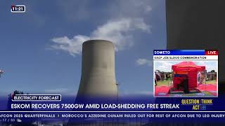 Eskom Recovers 7,500Gw Amid Load-Shedding-Free Streak