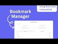 Bookmark Manager Using ReactJS & TailwindCSS | Create, Organize & Export Bookmarks | Code With Pawan