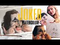 DIPINGO JOKER CON ACQUERELLI - Joaquin Phoenix watercolor