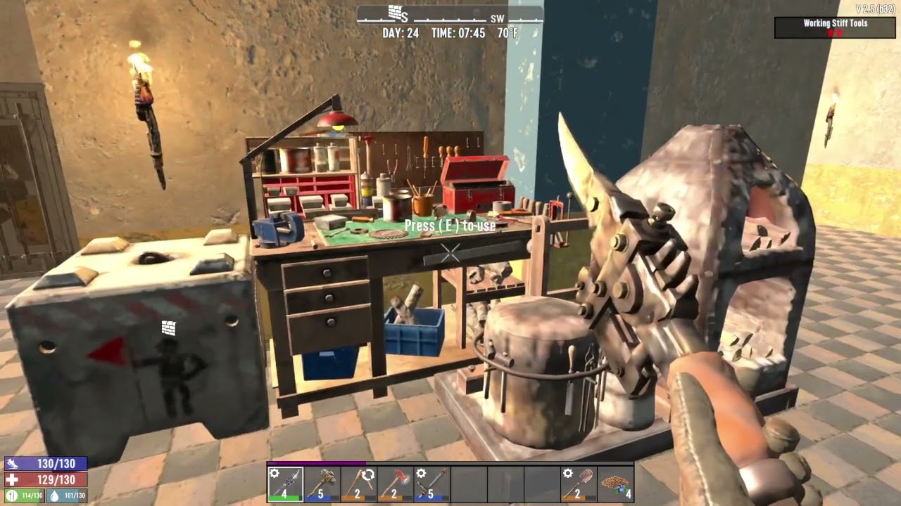 7 days to die part 18 land claim block explained thats a big boar!!