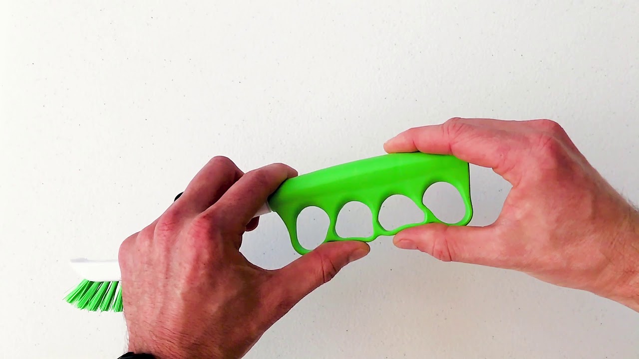 Brolly Tile and Grout Brush with Unique Cushioned Grip