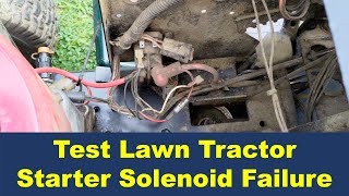 Test and Replace the Starter Solenoid on a 42-inch Craftsman Lawn Tractor (Model Number 917271530)
