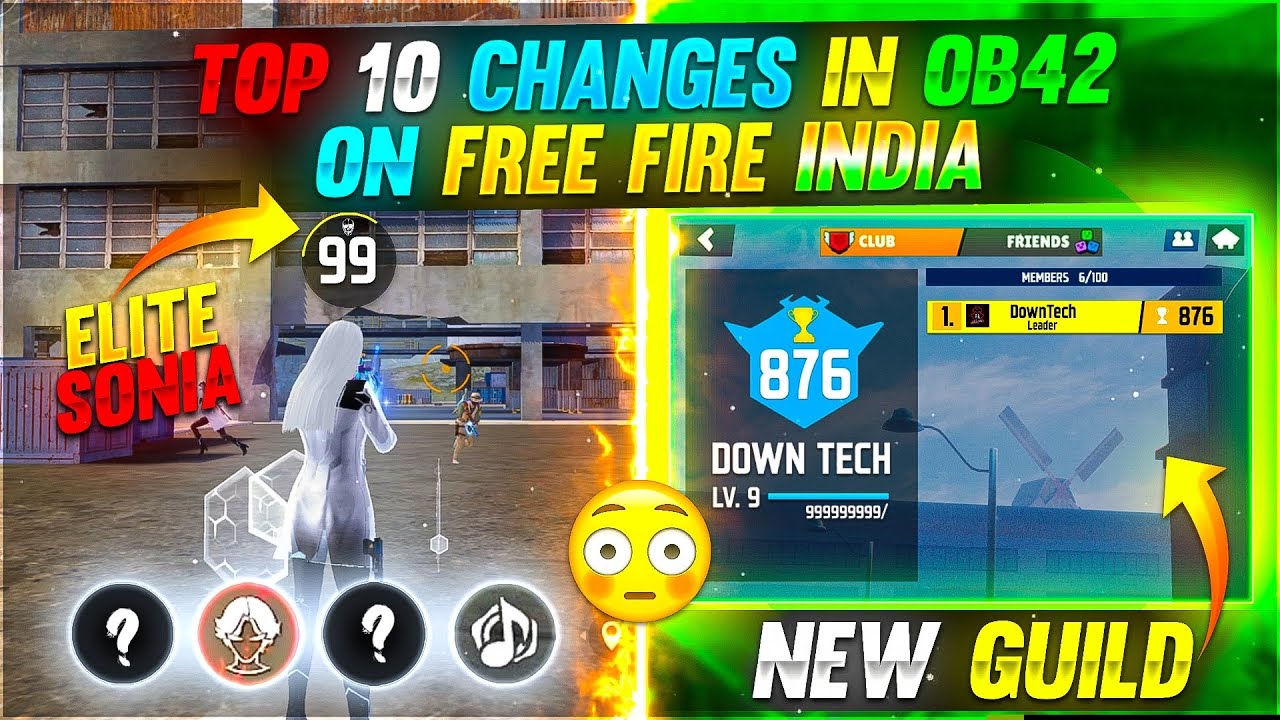 FREE FIRE INDIA OB42 UPDATE 😱GUILD CHANGE PERMANENTLY