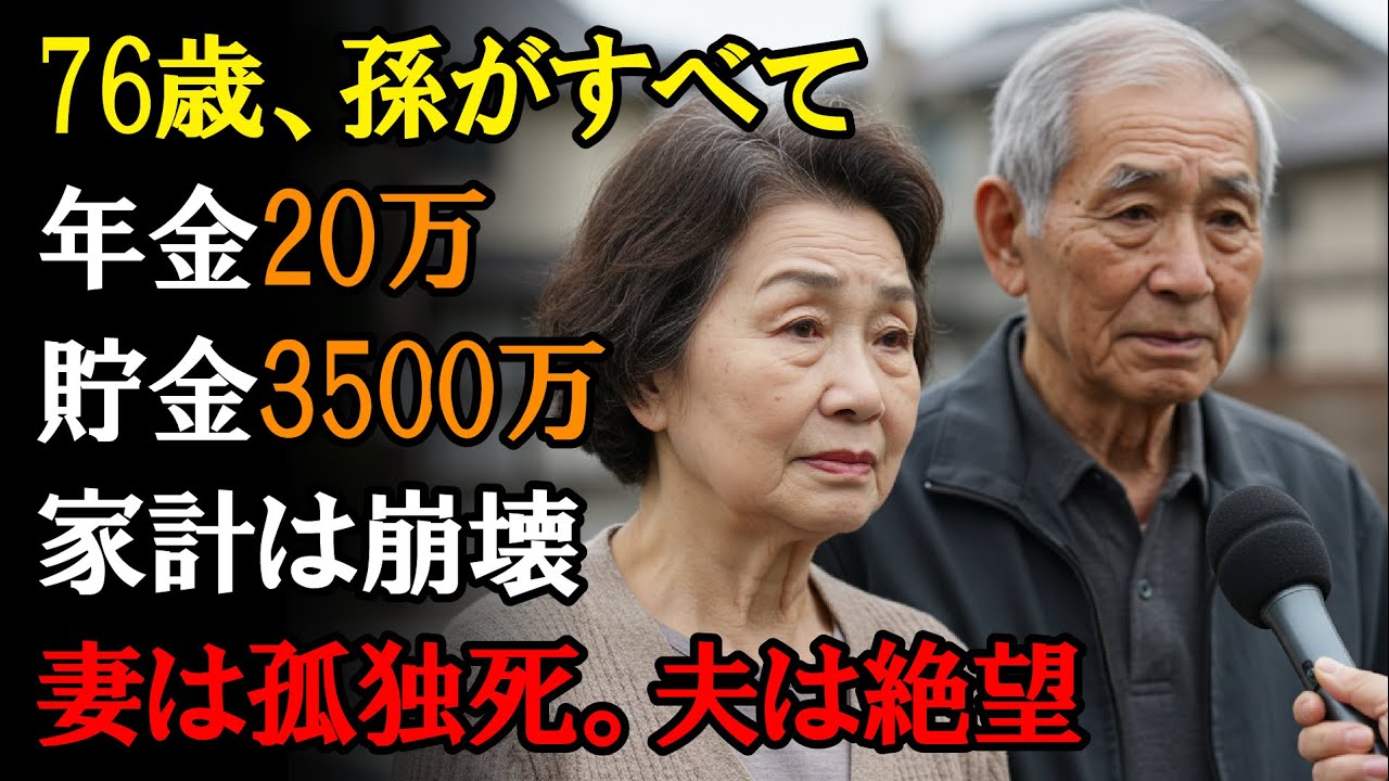 76歳「孫のためなら」が全てだった夫婦、年金月額20万円・貯金3500万円から家計破綻、息子に見捨てられ孤独に逝った妻、絶望の夫の物語【本当にあった話】【感動する話】