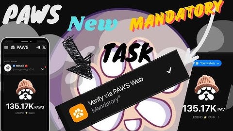 🔴Paws Airdrop New task Verify via paws web | Paws airdrop claim update | listing snapshot Withdrawal