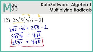 KutaSoftware:  Algebra 1 - Multiplying Radicals