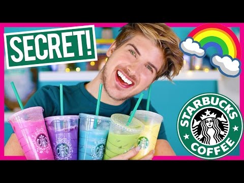 tasting-starbucks-secret-menu-rainbow-drinks!