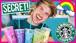 TASTING STARBUCKS SECRET MENU RAINBOW DRINKS!