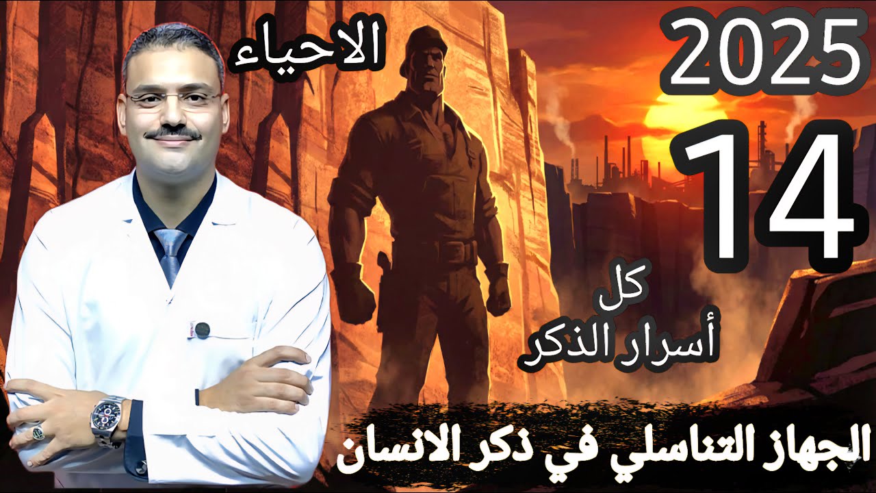 14 - احياء تالتة ثانوي دفعة (2026) :- شرح درس الجهاز التناسلي في ذكر الانسان  (تابع فصل التكاثر)