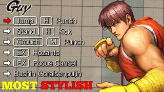 Most STYLISH Combos In The Game (Completing EVERY SF4 Combo Trial - Guy)