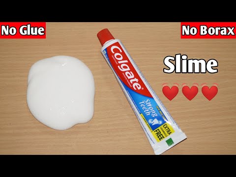 गोंद किंवा बोरॅक्सशिवाय स्लीम कसा बनवायचा l टूथपेस्टसह स्लाईम कसा बनवायचा l स्लाइम कसा बनवायचा