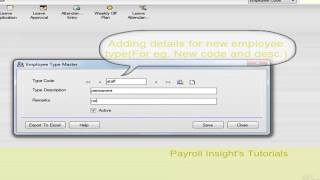 Add/Edit Employee Type Master