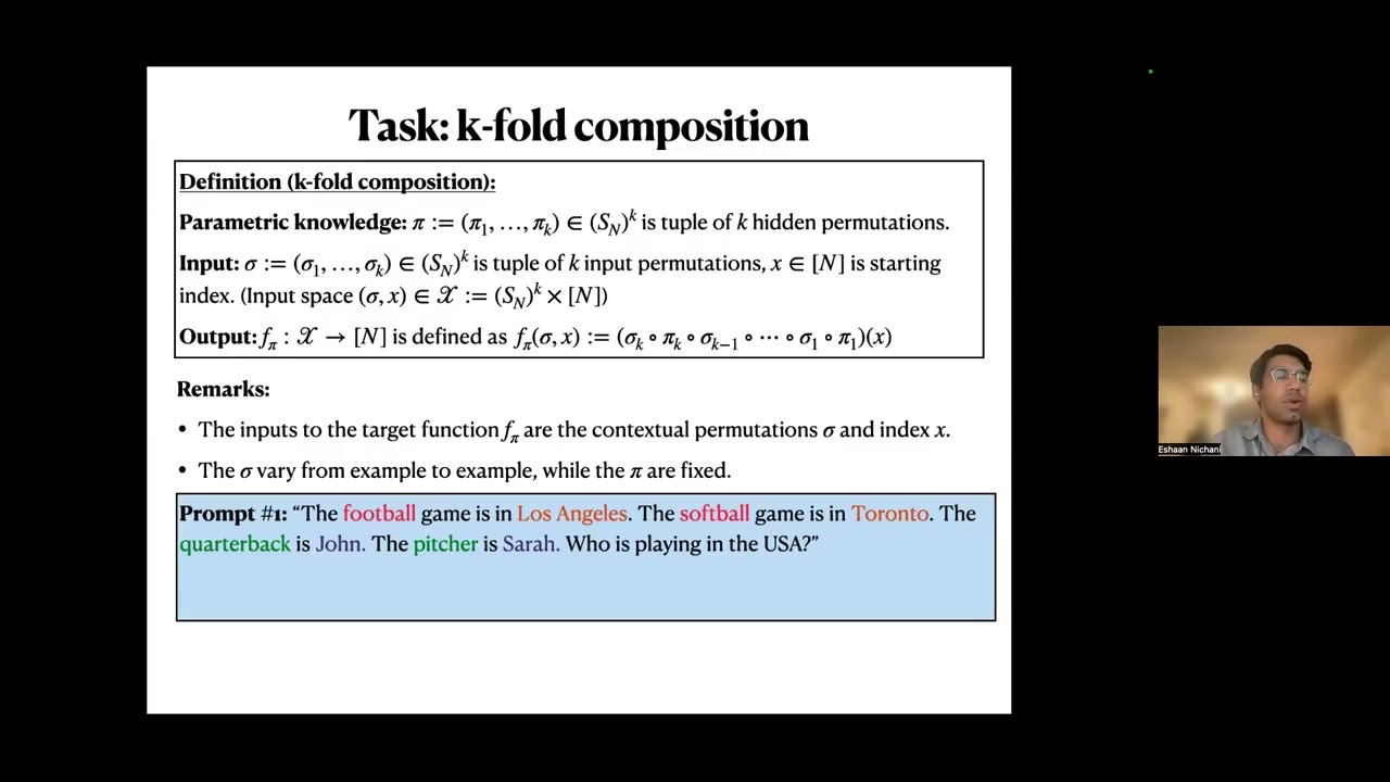 Eshaan Nichani: Learning Compositional Functions with Transformers from Easy-to-Hard Data