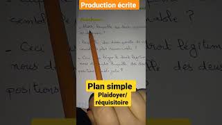 plans simple plaidoyerrequisitoireproduction écriteكتابة موضوع إنشائي