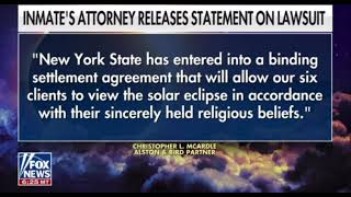 New York Inmates settle solar eclipse lawsuit
