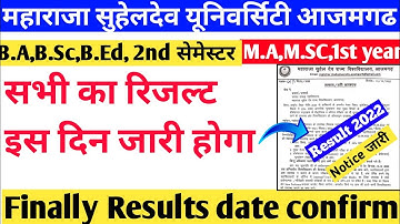 maharaja suheldev university azamgarh result 2022|azamgarh university result 2022|Msdsu result 2022