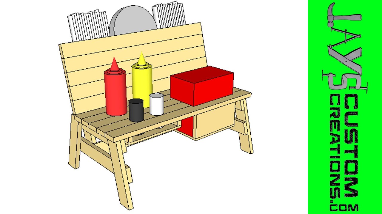 SketchUp Mini Bench Condiment Holder 092 YouTube