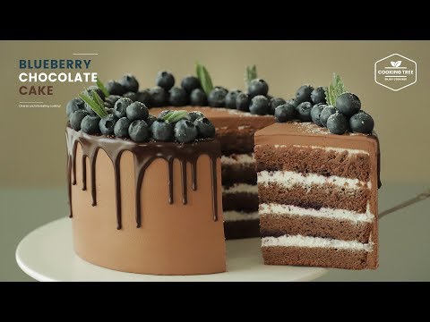 블루베리 초코 케이크 만들기 : Blueberry Chocolate Cake Recipe | Cooking tree