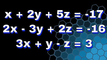 Solve the System of Equations in 3 Variables (x,y,z)