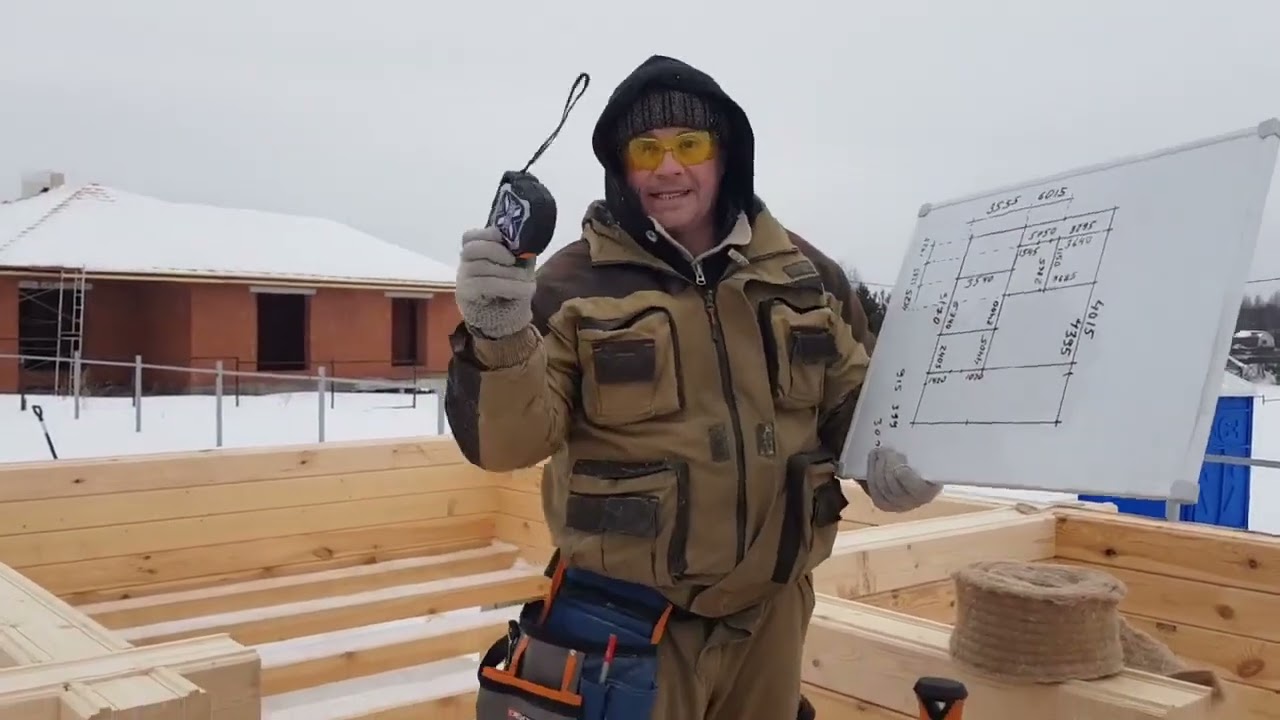 Технология строительства домов из бруса  Уровень  Рулетка 1