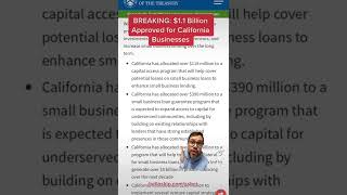 $1.1 Billion in Small Business Funding Approved in California