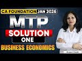 CA Foundation ECONOMICS MTP - 1 Solution LIVE | Final Revision for Jan 2026 with Roopa Trivedi