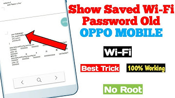 Know Saved Wi-Fi Password In OPPO Old Device