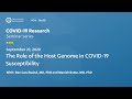 COVID-19 Research Seminar Series | September 23, 2020