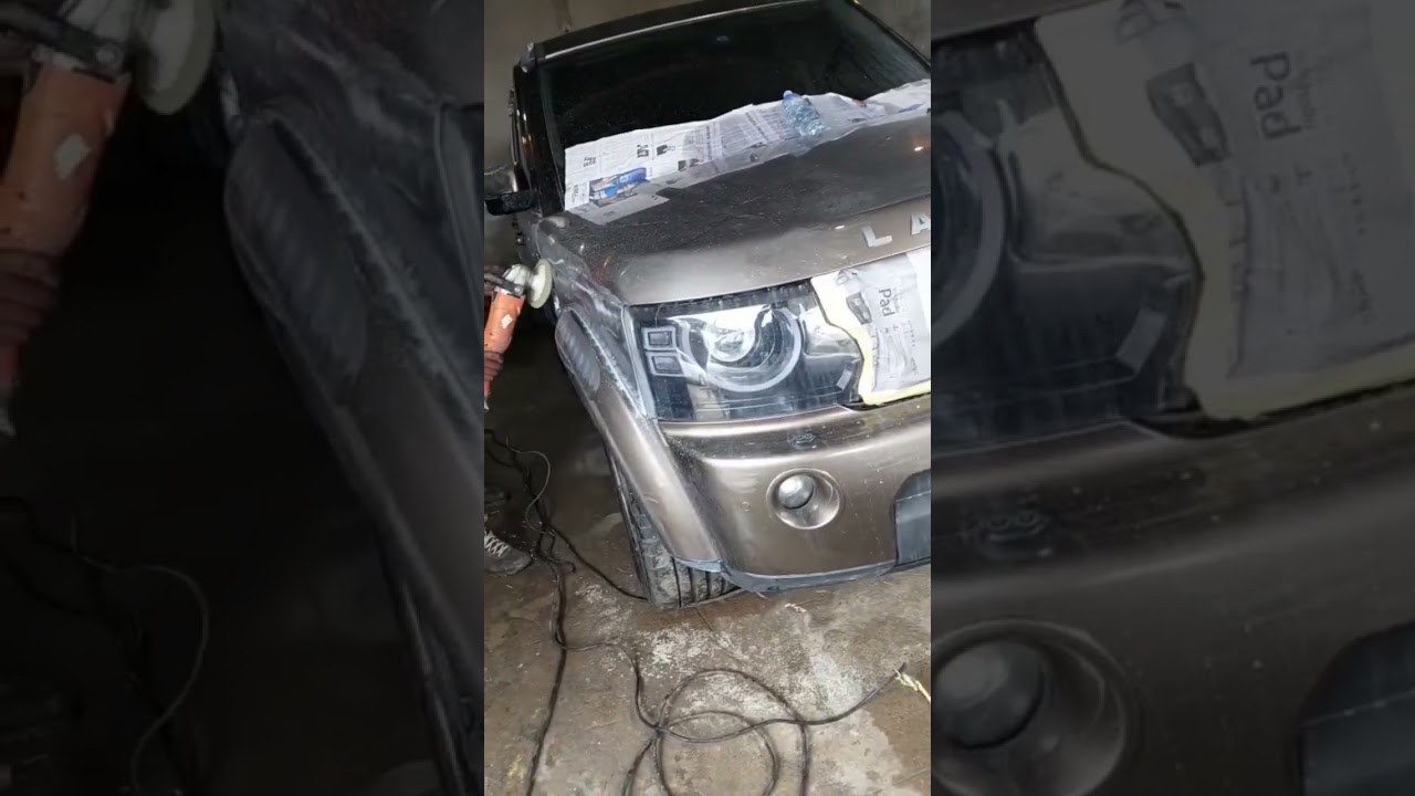 #Land Rover discovery 4 sport car/first time paint and get polishing and wax detailing.