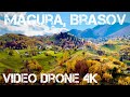 Magura, un sat fermecator la poalele Pietrei Craiului ( Video Drona ) 4K