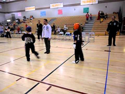 Jeremy and Janelle - Sparring/Kumite at Feb 2011 T...