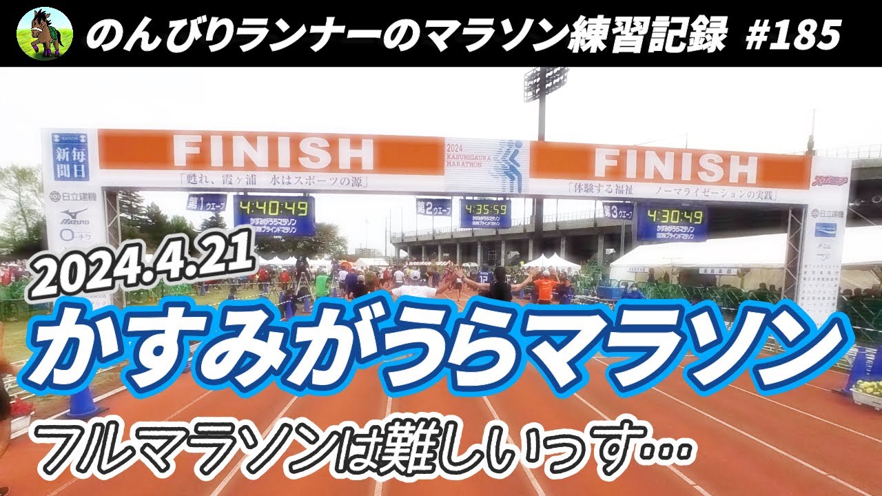 かすみがうらマラソンでまたもや壁に跳ね返される【185走目 】