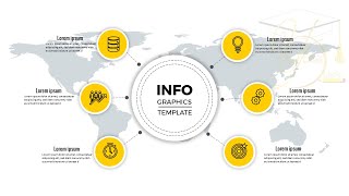 design six steps on the world map infographic presentation slide in PowerPoint  tutorial no 102 Profile