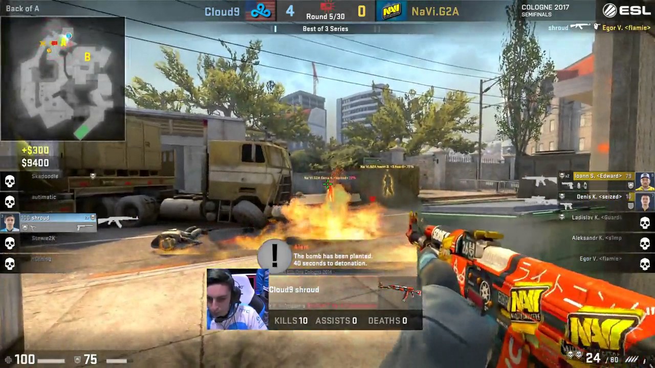 Shroud INSANE 1V3 Clutch vs Na'vi