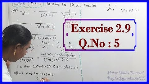 TN 11th Maths|Chapter-2|EXERCISE(பயிற்சி)-2.9 Q.no:5| #MalarMathsTutorial