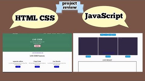 HTML CSS JavaScript project live code editor review