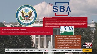 Trump administration blaming Democrats for federal shutdown on government websites