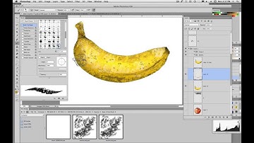 Painting a Banana with Custom Letter Brushes | Photoshop | Eric Lindley