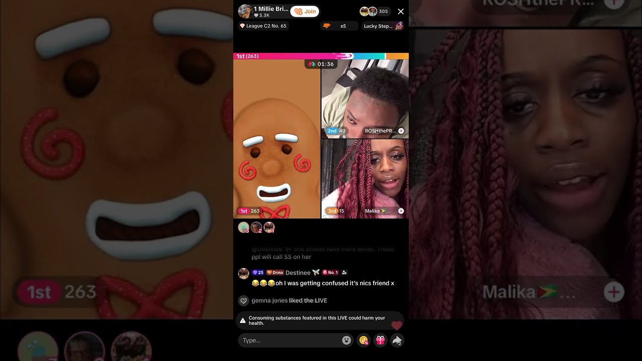 UK TIKTOK LIVE BEEF 🥩😦 MILLIE, MALIKA, MAMA CERTI (22/02/26)