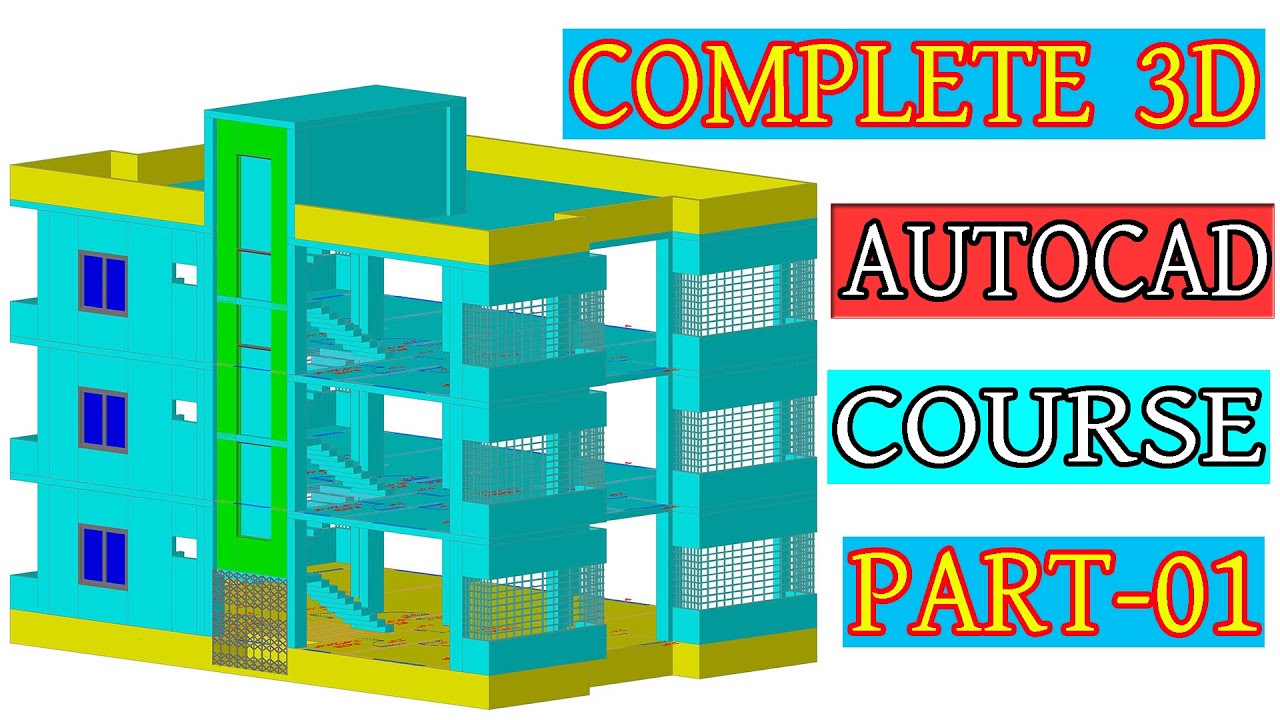 Autocad 3D house modeling for beginners. Autocad bangla tutorial part-1 ...