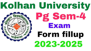 Pg sem-4 exam form fillup #kolhanuniversity | M.A sem-4 exam form fillup #2025 #kolhanuniversity 