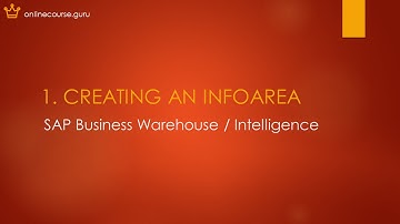 1. Tutorial / Demo for Creating an Infoarea in SAP Business Intelligence (BI / BW)